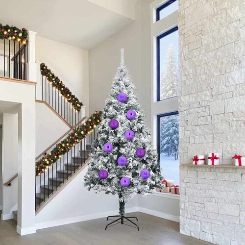 vidaXL Set Božićnih Ukrasnih Kuglica 4 pcs Lila Cijene