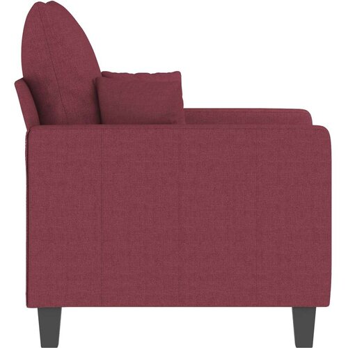  Fotelja crvena boja vina 60 cm od tkanine Slike