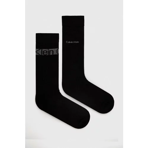 Calvin Klein Nogavice 2-pack moški, črna barva