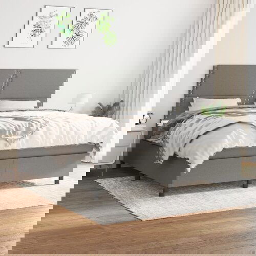 The Living Store Box spring postelja z vzmetnico temno siva 180x200 cm blago - Box Spring Postelja, (21521035) Slike