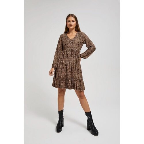 Moodo Patterned dress with frills Slike