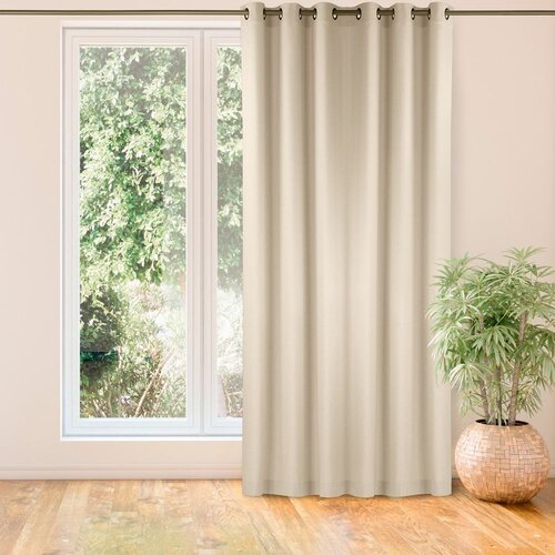  Curtain CARMENA color creamy style classic golden gold metal eyelets braid 140x270 HOMEDE Slike