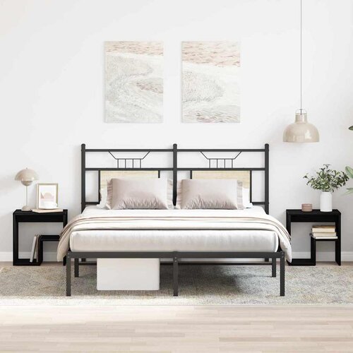  Noćni ormar 2 pcs Crni hrast 40 x 30 x 40 cm Konstruirano drvo Cene