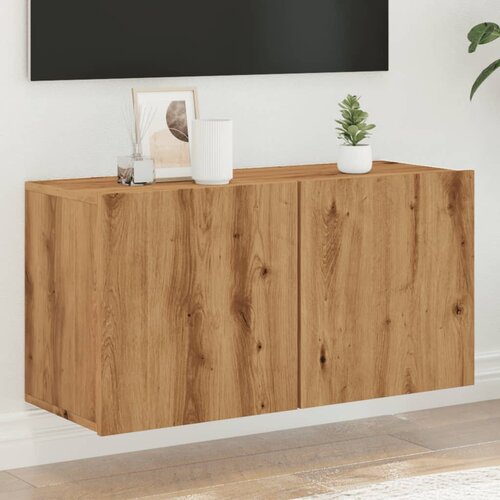 VidaXL Stenska TV omarica artisan hrast 80x30x41 cm Slike