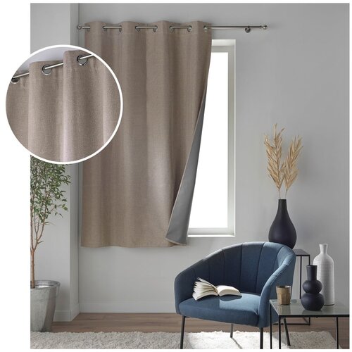 Douceur d int&amp;eacute;rieur Rjava zatemnitvena zavesa 140x180 cm Crepuscule &amp;ndash; Slike