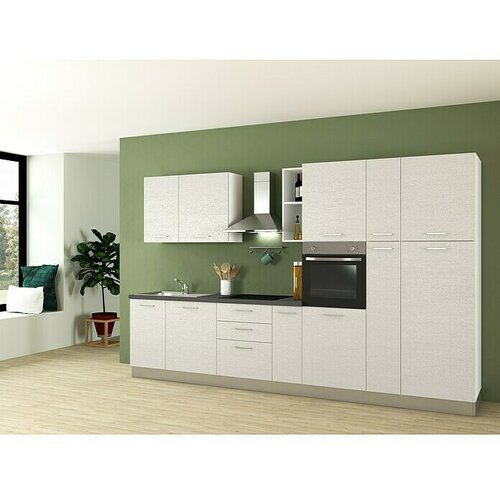 Marinelli Cucine Montažna kuhinja Idra (Širina: 345 cm, Bijela, S električnim uređajima) Cijene