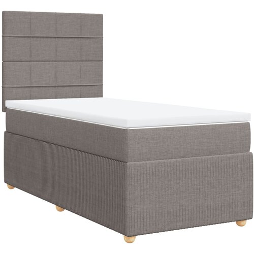vidaXL Box spring postelja z vzmetnico taupe 80x200 cm blago, (21307418) Cene