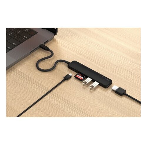 Satechi 6-in-1 USB-C Slim Multiport Adapter - crni (ST-P6SK) Cene