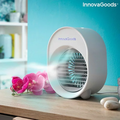 InnovaGoods Mini ultrazvučni rashlađivač i ovlaživač zraka s LED svjetlom Koolizer