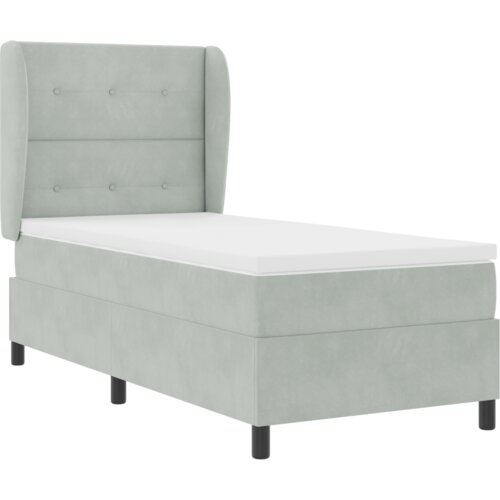 Box Spring Krevet s Madracem Svjetlosiva 90x190 cm Bar&amp;scaron;un Slike