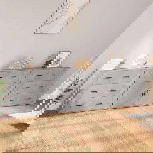  Komoda 3 kom siva boja betona od konstruiranog drva Cijene