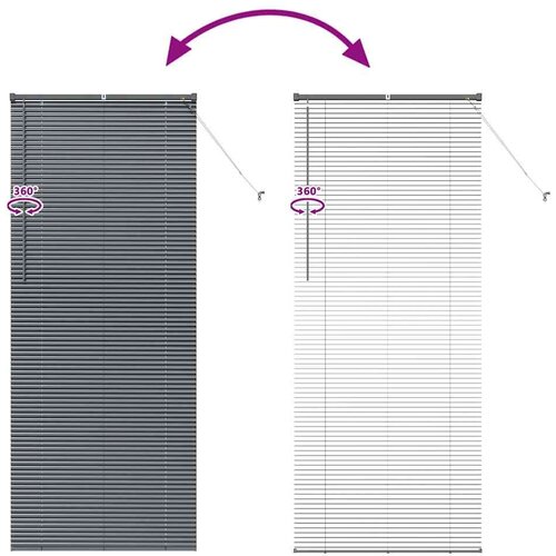  Zavjesa za prozor sa zavjesama Ostalo Tamnosiva 80 x 130 cm Aluminij Slike