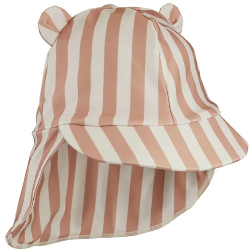 Liewood klobuček z uv zaščito senia stripe coral blush/creme de la creme