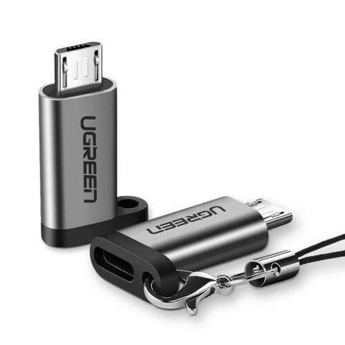 Ugreen 50590 adapter za promjenu tipa priključka kabela Micro USB USB C Sivo Slike
