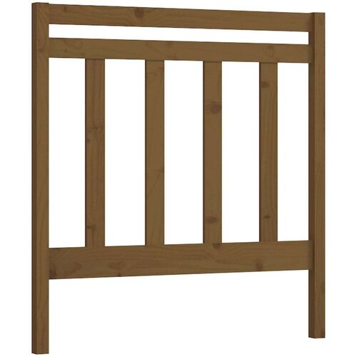  Uzglavlje za krevet boja meda 106 x 4 x 100 cm masivna borovina Slike
