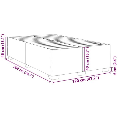  Okvir za krevet plavi 120 x 200 cm bar&amp;scaron;unasti Slike