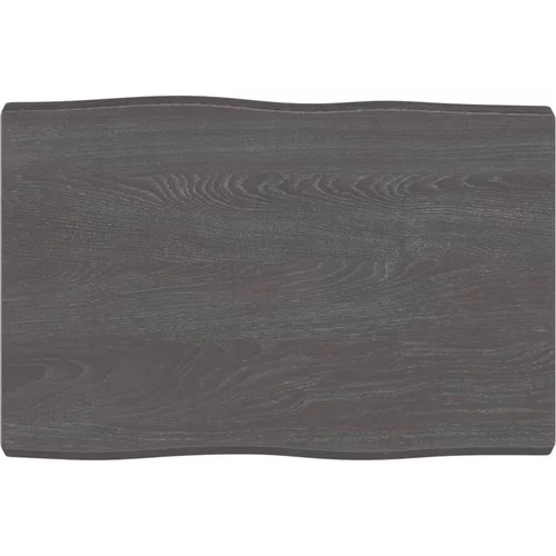 vidaXL Mizna plošča temno siva 60x40x(2-4) cm obdelan les naraven rob