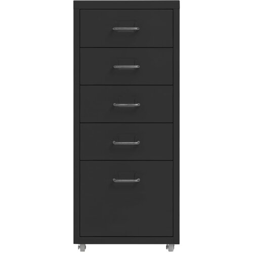  Mobilni ormarić za spise crni 28 x 41 x 69 cm metalni Slike