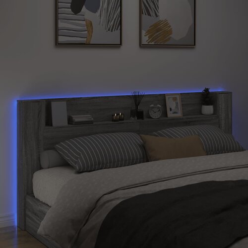  za uzglavlje LED sivom sonomom 220x16,5x103,5 cm Slike