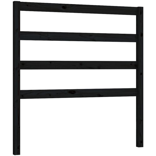 Maison Chic posteljno vzglavje - vzglavna omarica - nočna omarica črno 96x4x100 cm trdna borovina, (21705813) Slike