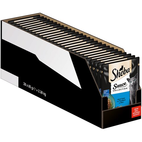 Sheba Večkratno pakiranje Sheba različice v vrečkah za ohranjanje svežine 28 x 85 g - Sauce Lover s tuno Slike