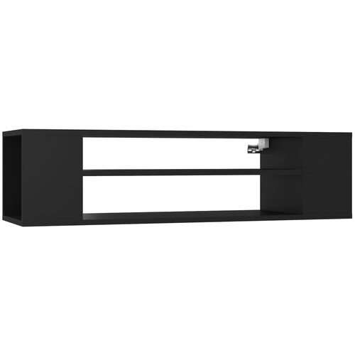 Maison Chic Viseča TV omarica - TV enota - Televizijska omarica črna 100x30x26,5 cm iverna plošča, (21701472) Cene