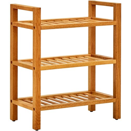 Furnova Stojalo za čevlje s 3 policami 50x27x60 cm trdna hrastovina, (21955700) Slike