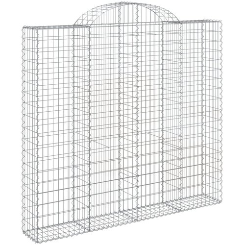  Lučne gabionske ko&amp;scaron;are 4 kom 200x50x180/200cm pocinčano željezo Slike