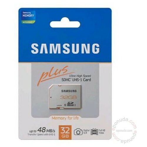 Samsung MB-SPBGC/EU, 32GB, Class 10 UHS 48MBsec, SDHC card memorijska kartica Slike