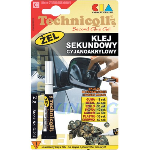 Technicqll C-297 Ljepilo Cijanoakrilatno SEKUND Gel 2g Slike