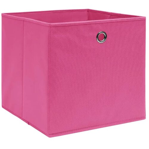  Kutije za pohranu od netkane tkanine 4 kom 28 x 28 x 28 cm roze Slike