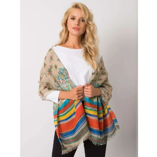 Fashion Hunters Beige scarf with prints