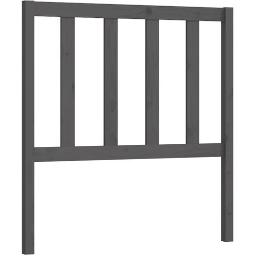 Maison Chic posteljno vzglavje - vzglavna omarica - nočna omarica sivo 106x4x100 cm trdna borovina, (21705753) Cene
