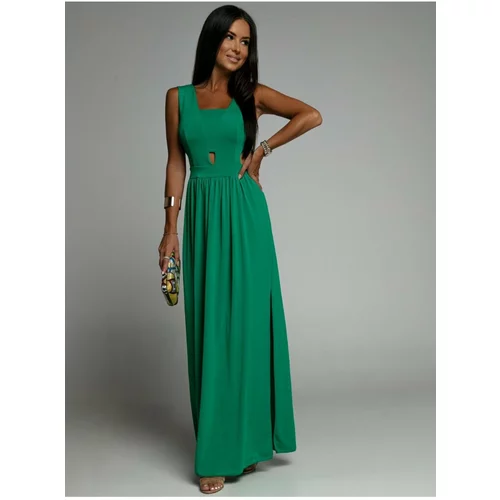 Fasardi Green maxi dress with cut-outs