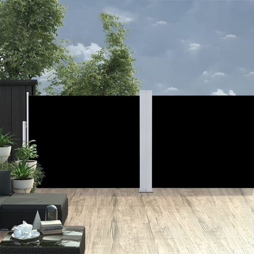  The Living Store Zložljiva stranska tenda črna 140x1000 cm - Stranska Tenda, (21454566) Cene