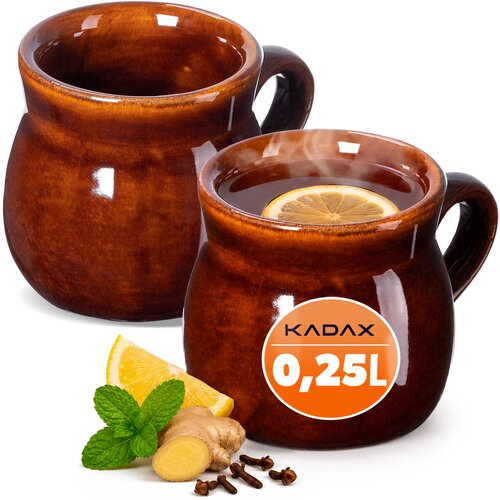 KADAX vrčki za kuhano vino 250 ml z ročajem, komplet 2 keramičnih vrčkov, (5000351557) Cene
