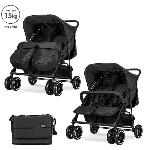 Lorelli kolica za blizance Twin, Black Slike