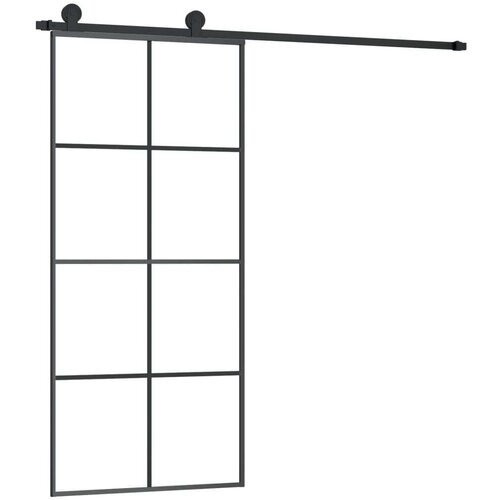 VidaXL Klizna vrata s priborom 90 x 205 cm od ESG stakla i aluminija Slike