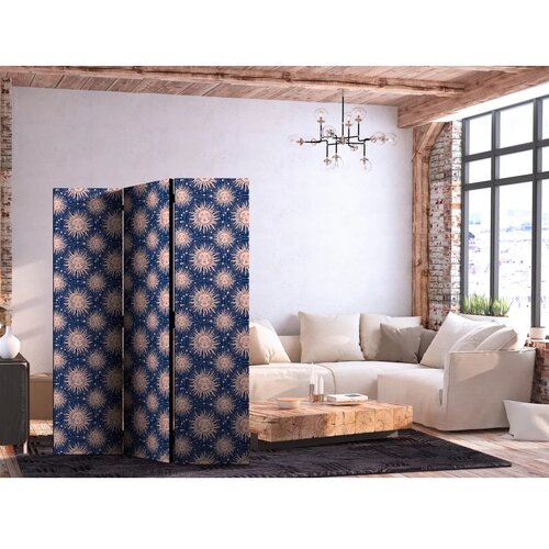  Paravan - Sunny Patterns - Repeating Sun Motif on a Navy Background 135x172 Akustični Cene