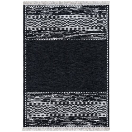 Oyo home crno bijeli pamučni tepih Duo, 160 x 230 cm Slike