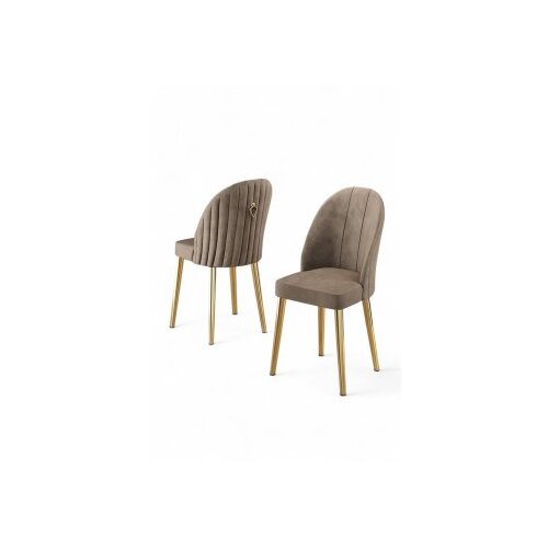 Hanah home set 2 stolice mara cappuccino gold Cene