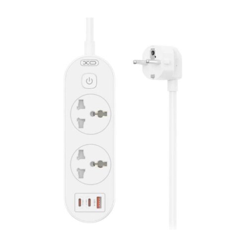 XO WL31 Produžni kabl sa zaštitom 3 utičnica 2xType-C 1xUSB 30W 1,5m Cene