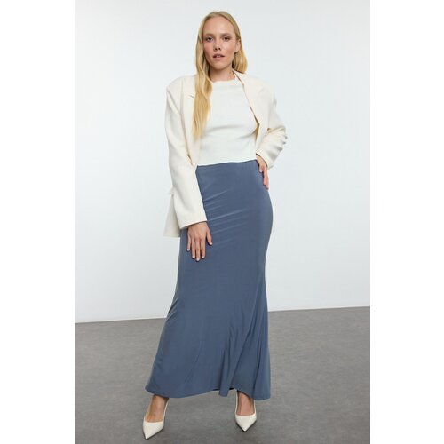 Trendyol Anthracite Body-Smoothing Fish Shape Flexible Skirt Cene