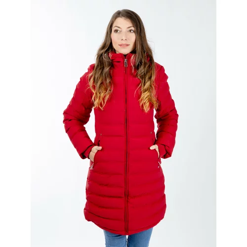 Glano Women's quilted jacket - burgundy