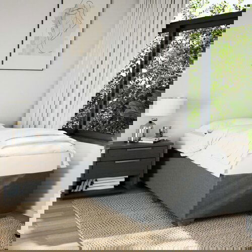 Furnova Posteljni okvir brez vzmetnice temno siv 80x200 cm blago, (21938062) Slike