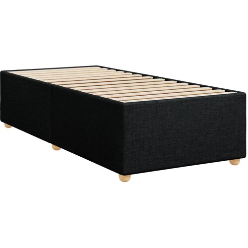 Box spring krevet s madracem crni 80 x 200 cm od tkanine Slike
