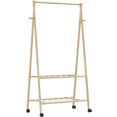  Stalak za odjeću s policama i kotačima 96x45,5x155,5 cm bambusa Cene