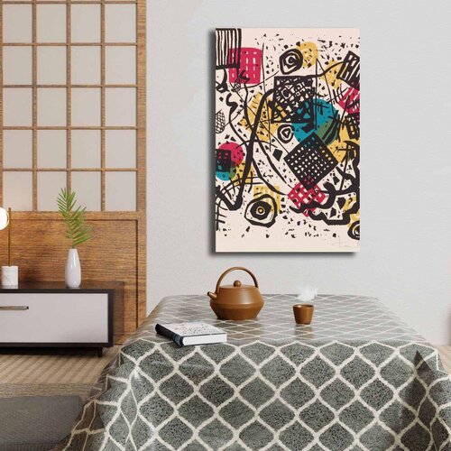WALLXPERT dekorativna šarena platnena slika 'kandinski 005' - 45x70 cm Cene