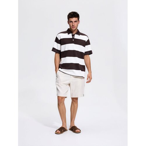 Reserved Polo-majica boxy kroja - tamnosmeđe Cijene