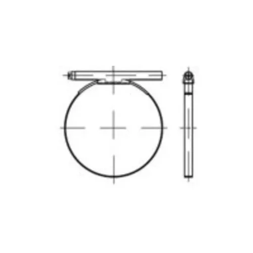 Toolcraft DIN 3017 čelik (W1) Oblik C1 pocinčani Držač crijeva, s okruglim vijcima, jednodijelni Dimenzije: 47-51/20 20 mm 50 ST